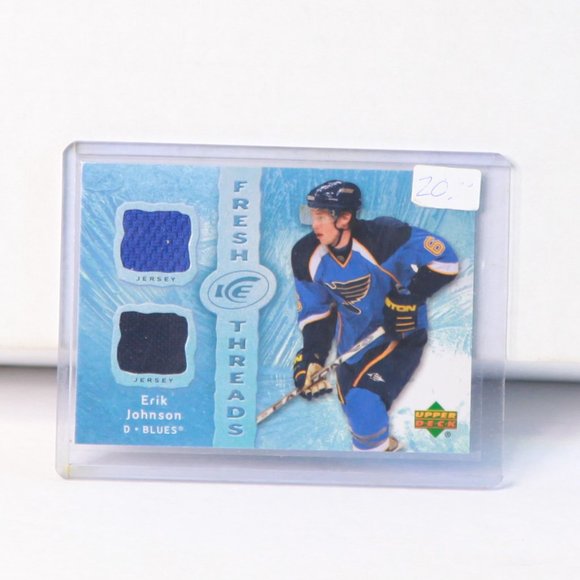 Erik Johnson Fresh Threads Deck Ice Fresh Threads Jersey Hockey Card 2007/08 - Picture 1 of 2